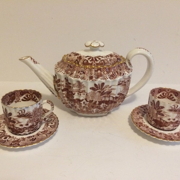 Vintage set from the  Copeland Spode  Teapot, 2  Teacups and Saucer