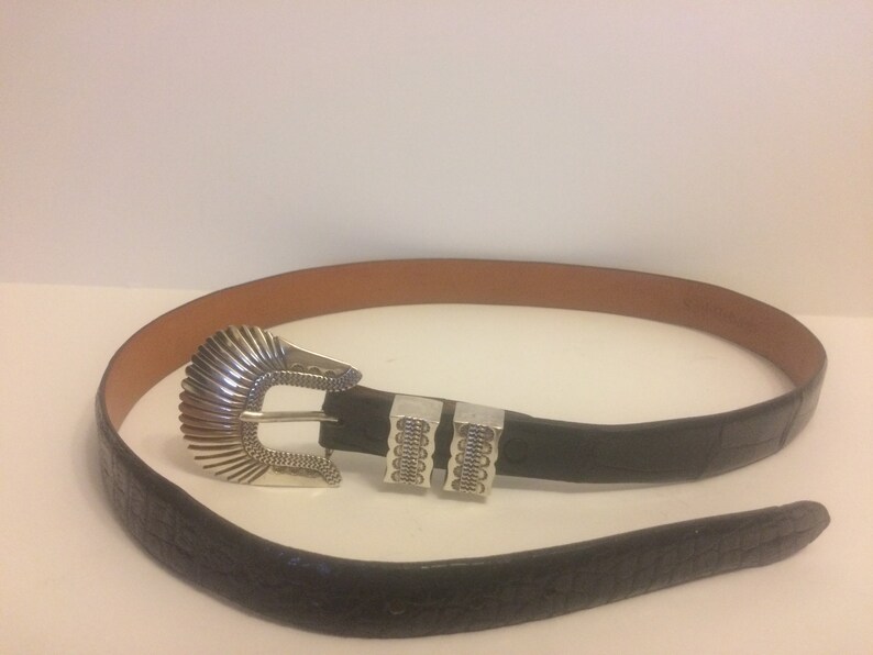Jrjames Reid Ltd Sterling Silver Santa Fe Belt Buckle Set of Etsy