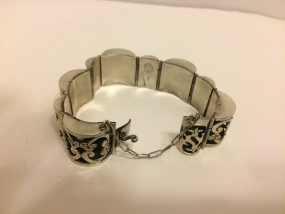 Taxco Silver Bracelet,Vintage Mexico Silver Cuff,… - image 4