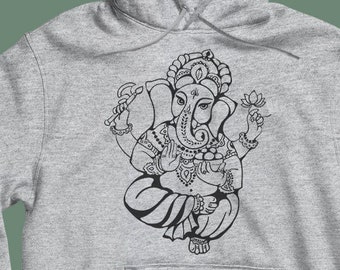 Ganesh Hoodies Hindu God Yoga Sweatshirts For Women's & Men's  Unisex