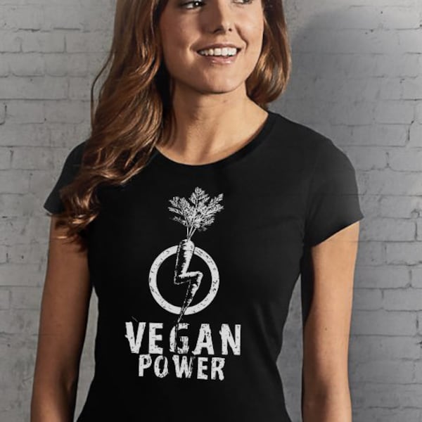 Vegan T shirt Vegan Power Clothing Funny Vegans Propaganda Women Men Unisex Tee