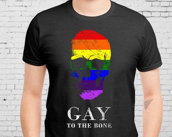 Gay To The Bone The Skull Funny Unisex T shirt | LGBT Pride propaganda
