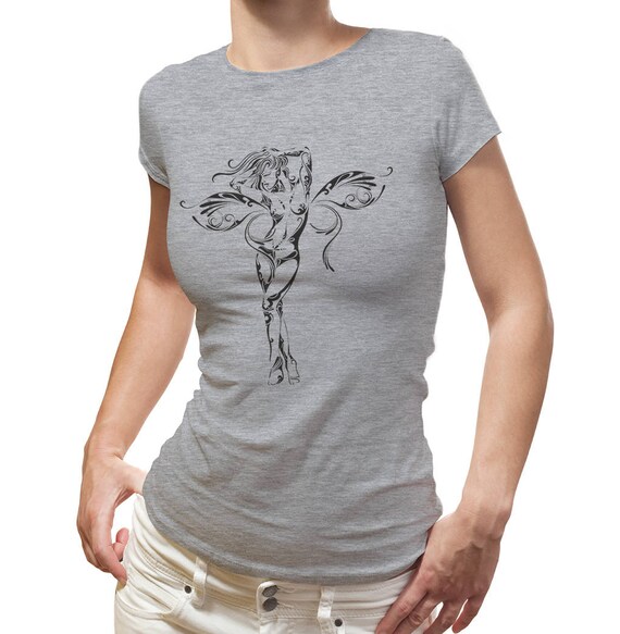 nude butterfly shirt