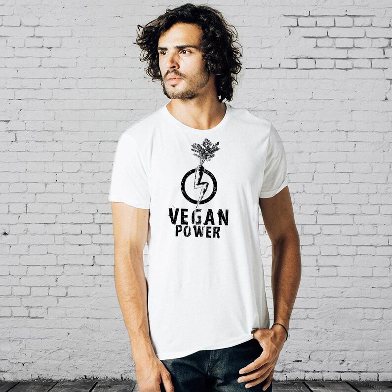 Vegan T shirt Vegan Power Clothing Funny Vegans Propaganda Women Men Unisex Tee image 2