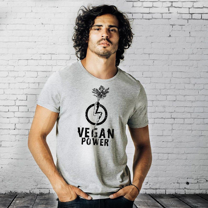 Vegan T shirt Vegan Power Clothing Funny Vegans Propaganda Women Men Unisex Tee image 4