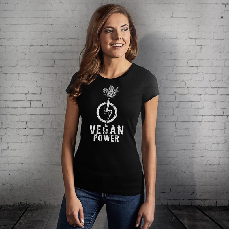 Vegan T shirt Vegan Power Clothing Funny Vegans Propaganda Women Men Unisex Tee image 1