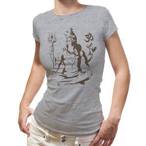 Shiva OM Meditazione T Shirt T Shirt / Dio Yoga Vedica Religione Spiritualità AUM T-Shirt immagine 5