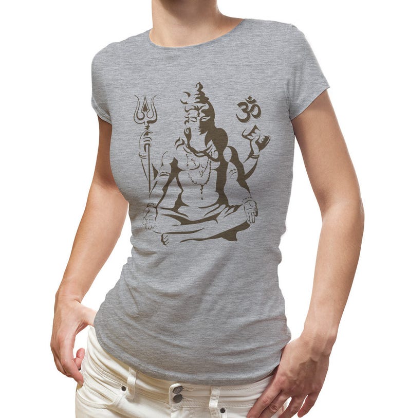 Shiva OM Meditation T Shirt Tee Dieu Yoga Religion Védique Spiritualité AUM T-Shirt image 5