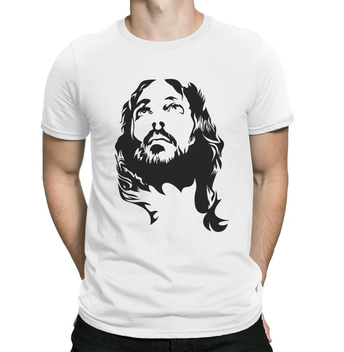 Jesus Christ Deep Stare T Shirt Face Portrait Painted - Etsy
