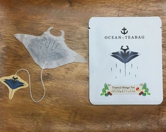 Manta Ray Tropical Mango Tea Bag - Ocean Teabag