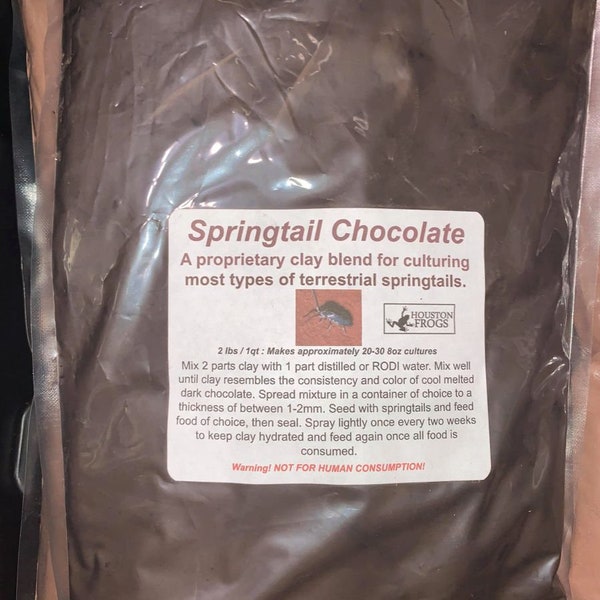 Springtail Chocolate Clay, 1/2 lb bag