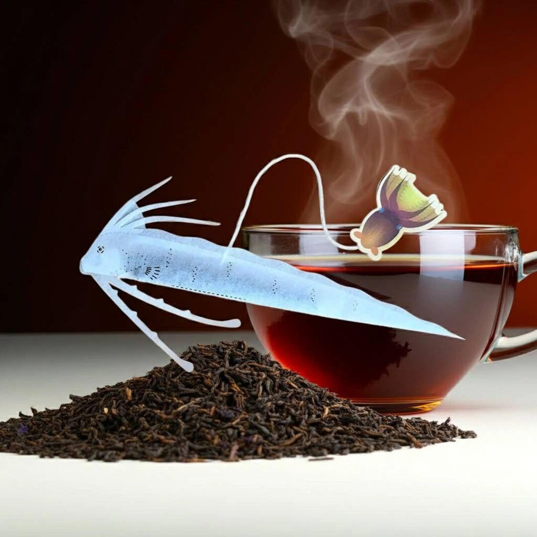 Fish Tea Packet Oarfish Fish Shaped Assam Black Tea Teabags From Japan - Ocean Teabag ...