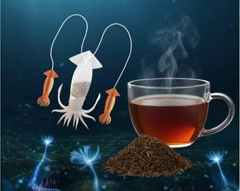 Squid Pu-erh Black Tea Bag - Ocean Teabag