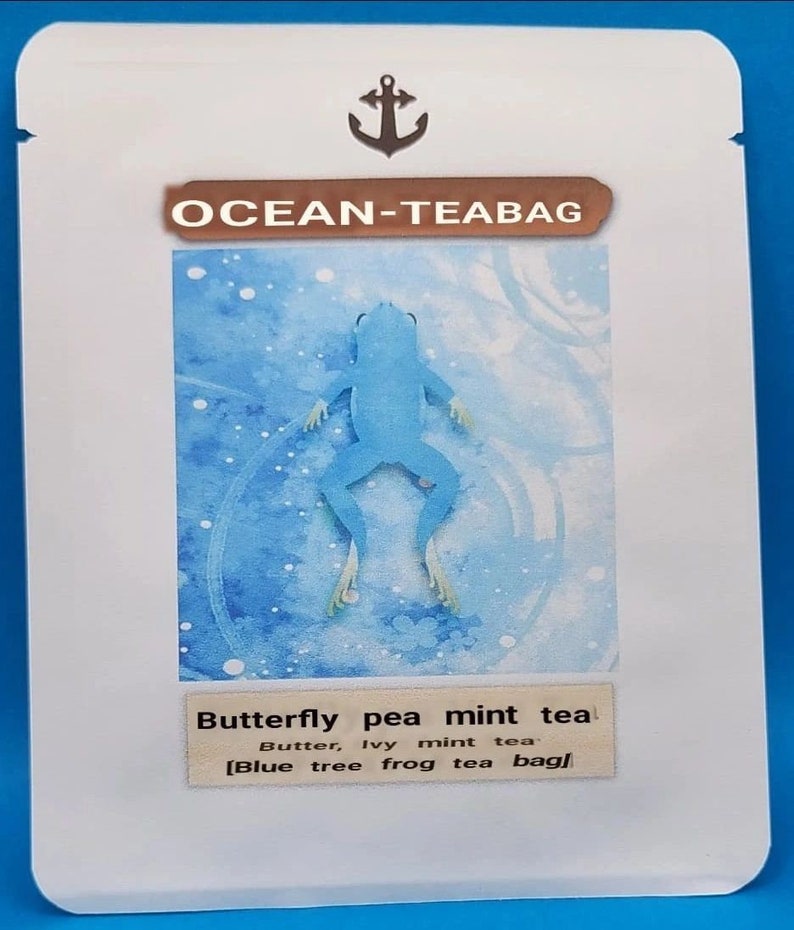 Treefrog Butterfly Pea Mint Tea Bag style 1 Ocean Teabag Etsy