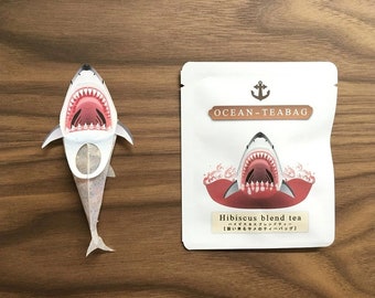 Attacking Shark Rosehip Hibiscus Tea Bags - Ocean Teabag