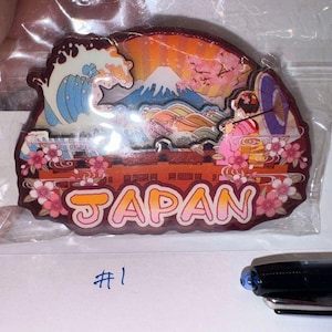 Large Souvineer Magnets from Japan Set #4