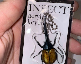 Hercules Beetle Acrylic Keychain from Japan