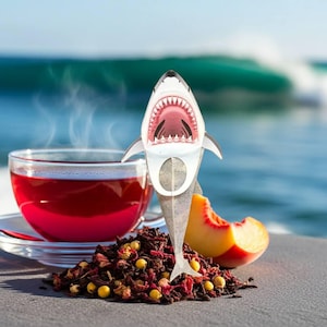 Attacking Shark Rosehip Hibiscus Tea Bags - Ocean Teabag