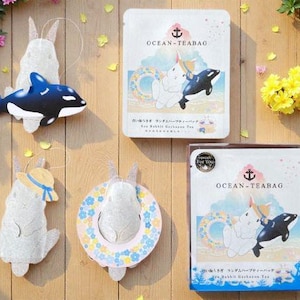 Floating Bunny Tea Trio – Cute Rabbit Ocean Teabag Gift Set