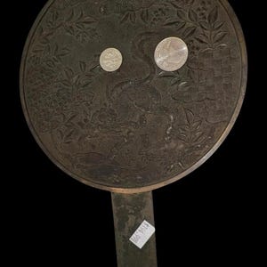 Bronze Edo Period Mirror from Japan (Lion)