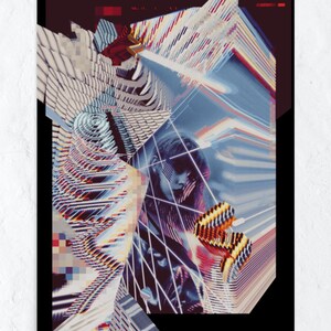Funky Street Art Wall Art Lover New Home Gift, Vaporwave Poster Aesthetic Print - Dorm Room Decor