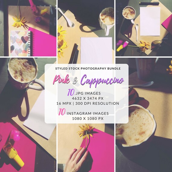 Desktop Stock Photo Bundle Stationery Mockup A4 Mockup Styled