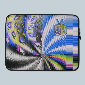 Glitch Cursor Laptop Sleeve, Retro Laptop Case 13 inch 15 inch, Vaporwave Y2K Laptop Cover, Pixel Art Laptop Bag, Trippy Tech Accessory