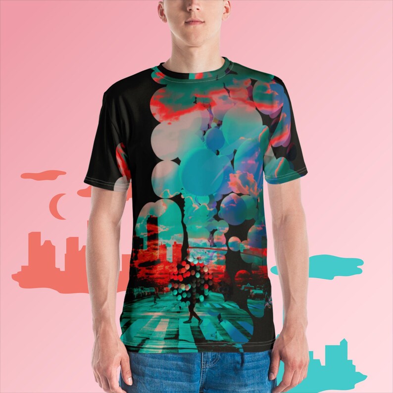 Cinematic Shirt Gift For Him All Over Print Cyber Trippy Tshirt Men's Streetwear Psychedelic Funky Summer Outfit