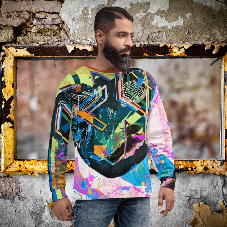 Trendy Sweatshirt Urban Streetwear Shirt All Over Print Art - Etsy