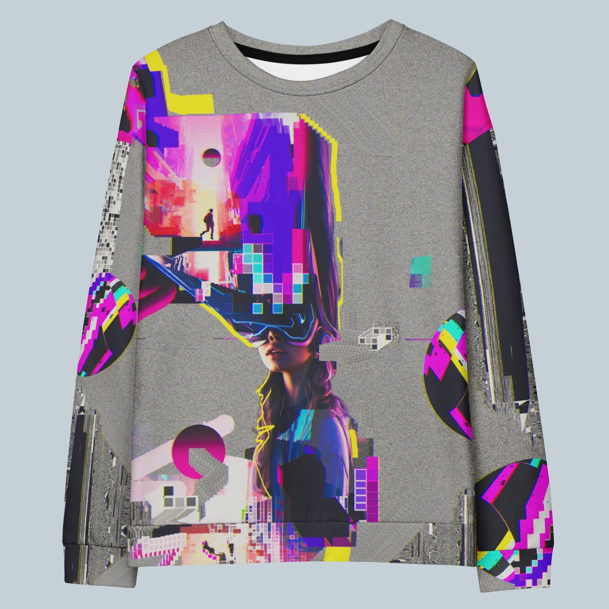 VR × CYBERPUNK CREWNECK / GREYXL