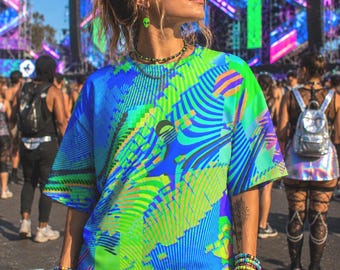 Glitchcore Rave Shirt, Cyberpunk Festival Clothing, EDM Clothing