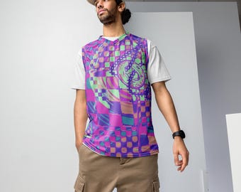 Frutiger Aero Rave Jersey Tank, Y2K Festival Top, Future Funk Outfit