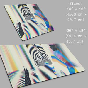 Abstract Color Gradient Desk Mat Hypnotic Minimalist Gaming Mouse Pad ...