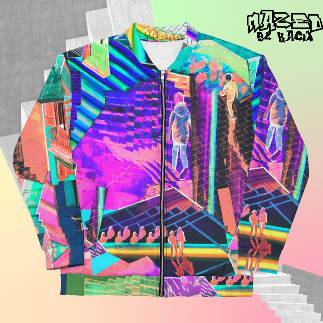 Cyberpunk Bomber Jacket, Streetwear Jacket, Oversized Sweater - Etsy