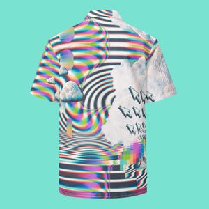 90s Computer Graphic Button Down Shirt Oversized Psychedelic Programmer Button Up Edgy Techwear Retro Gamer Hawaiian Shirt Millenial Gift