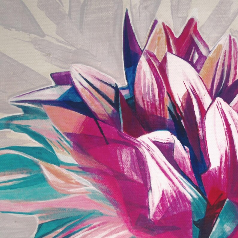 Large Wall Decor Set Pink Floral Art Print Set Pink Bedroom Etsy