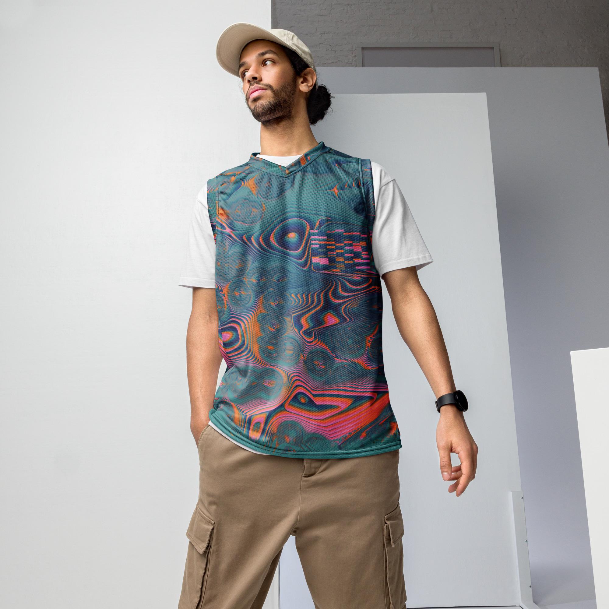 Psychedelic Rave Jersey Tank, Frutiger Aero Festival Top, EDM Bass Music Outfit