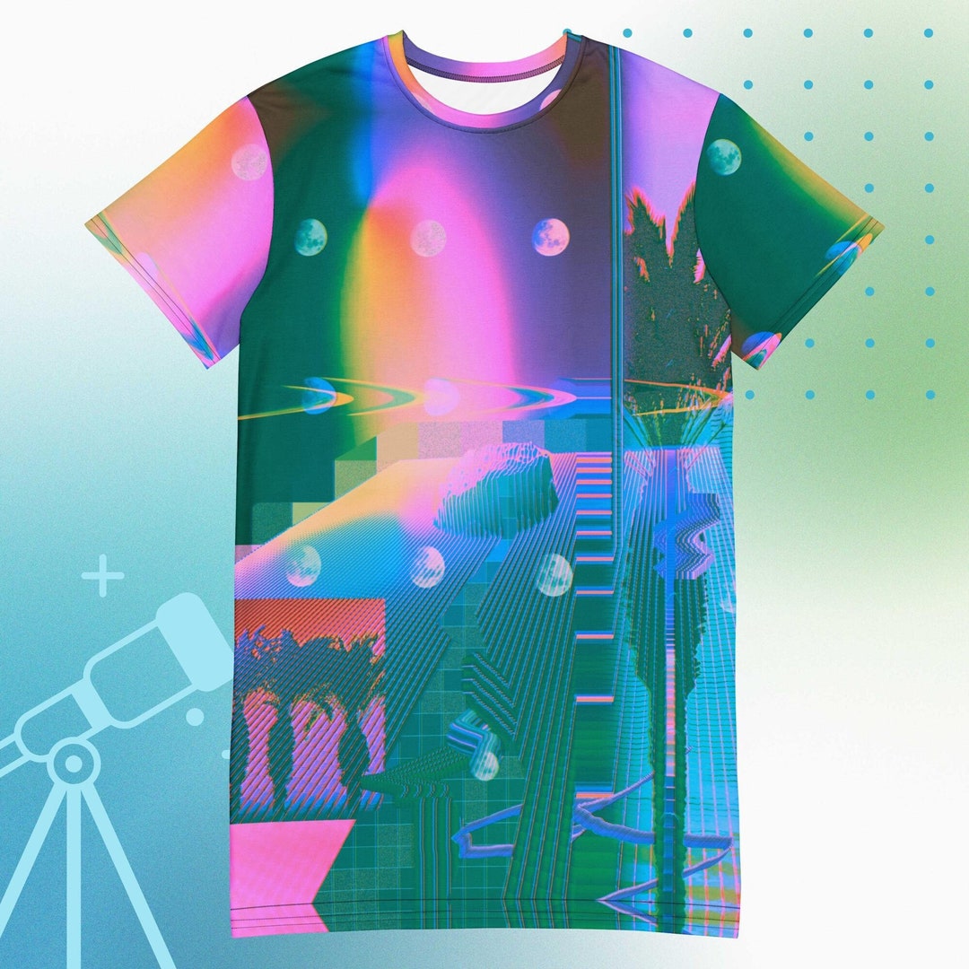 Mystic Waves Shirt Dress