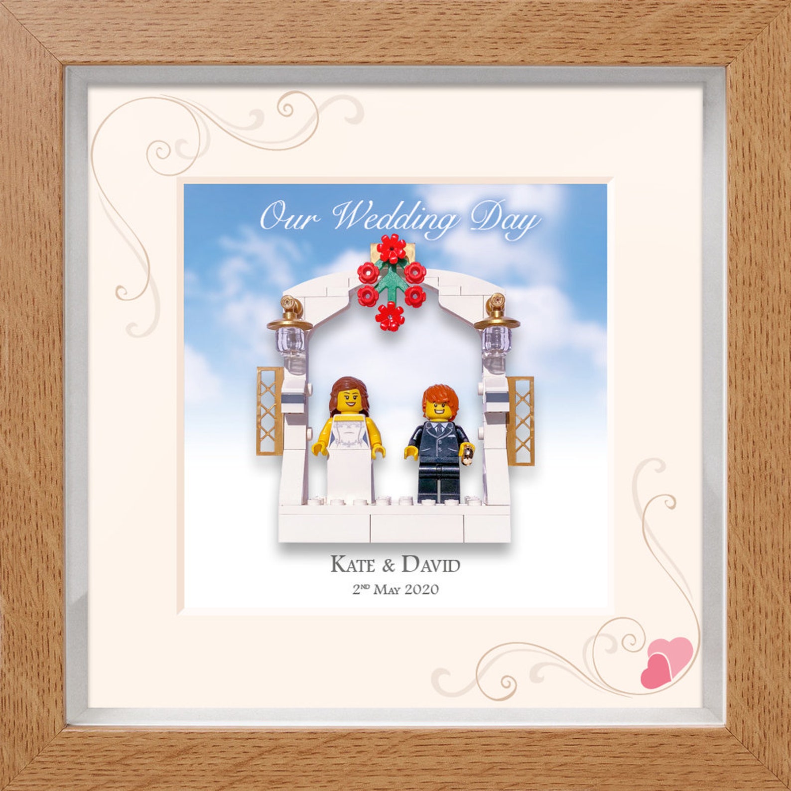 Personalised Lego wedding or anniversary picture frame Etsy