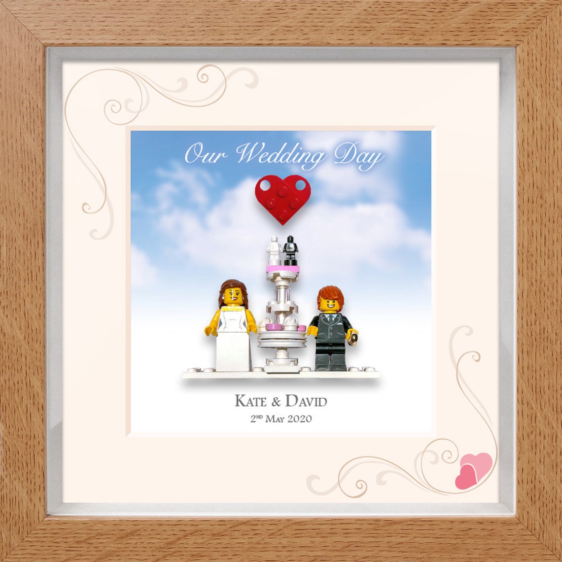 Personalised Lego wedding or anniversary picture frame Etsy