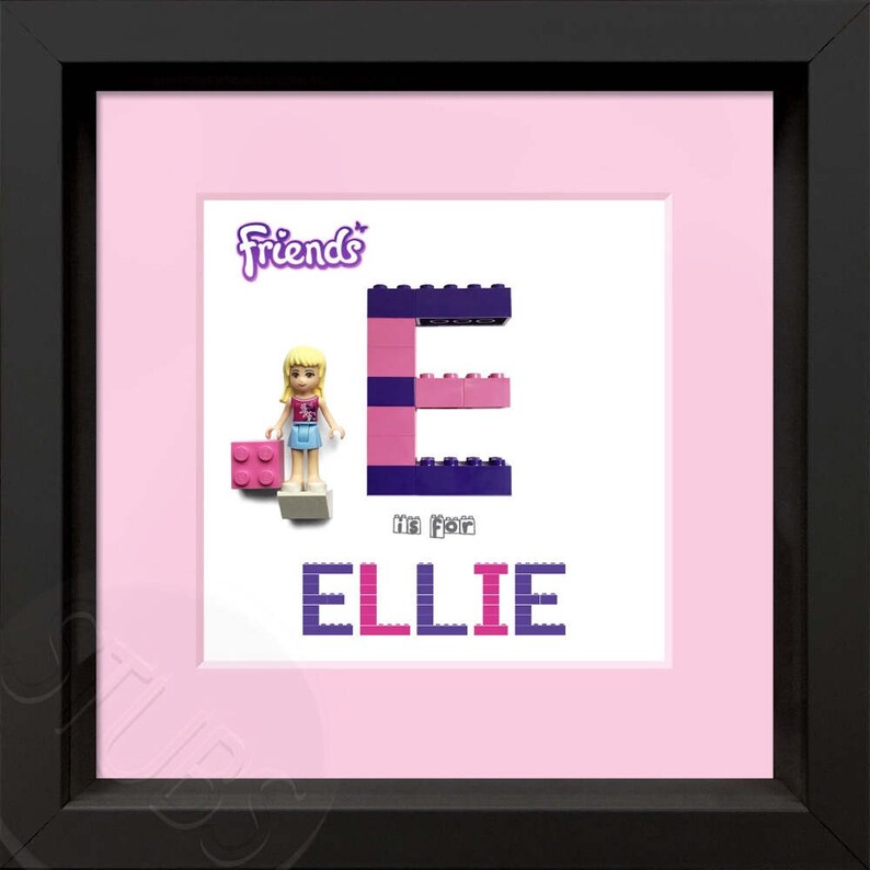 Lego Friends Personalised Name Picture Box Frame 25h X Image 0