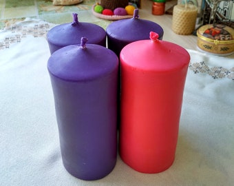 Advent candles, Advent pillar candles, Advent beeswax candles, pillar candles, beeswax pillar candle, candles for Advent, Christmas candles