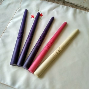 Advent candles , Advent taper candles , taper candles , beeswax candles , taper candles , candles , Christmas candles, catholic candles