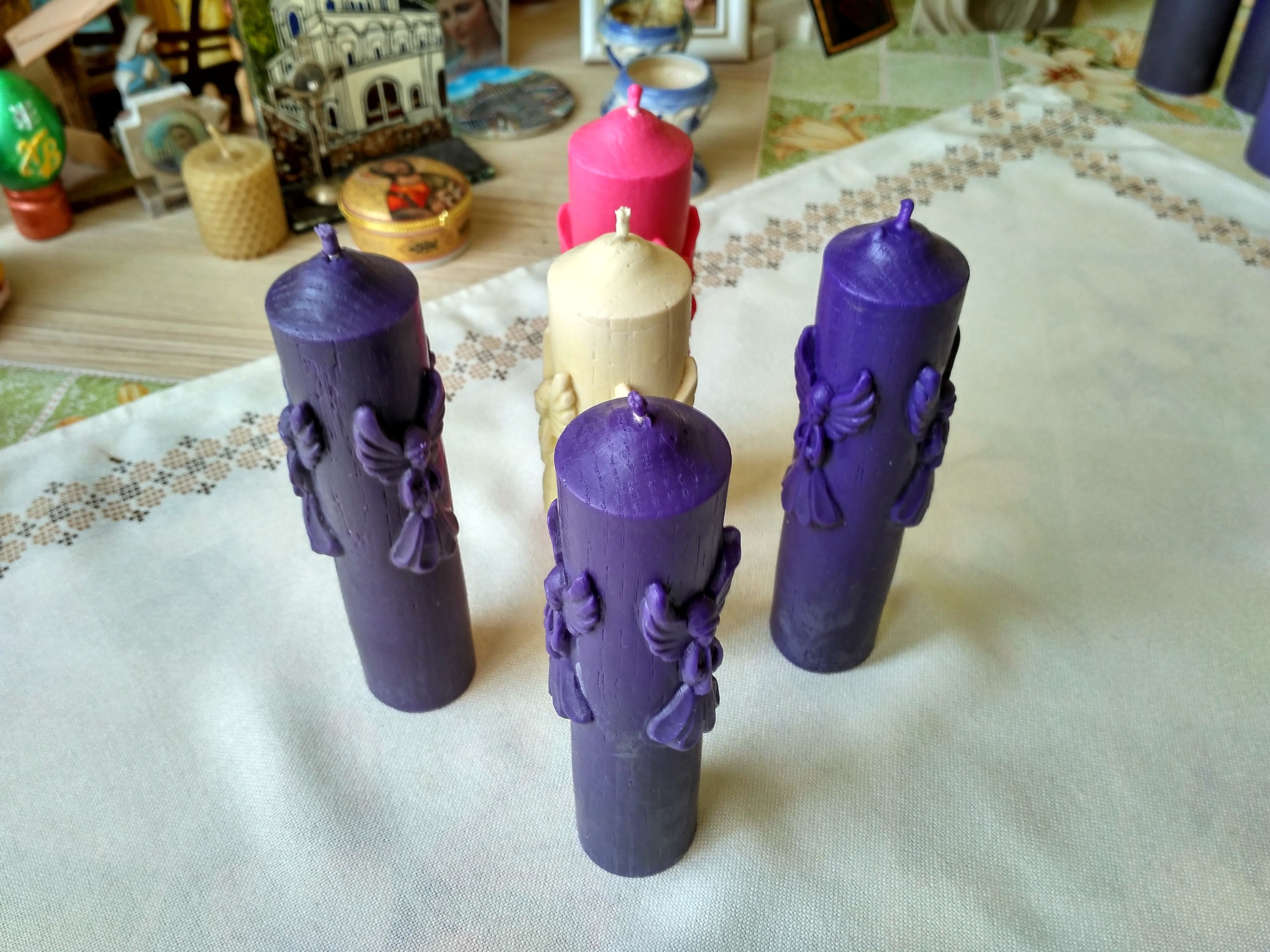ADVENT CANDLES beeswax Advent candles Christmas candles Etsy