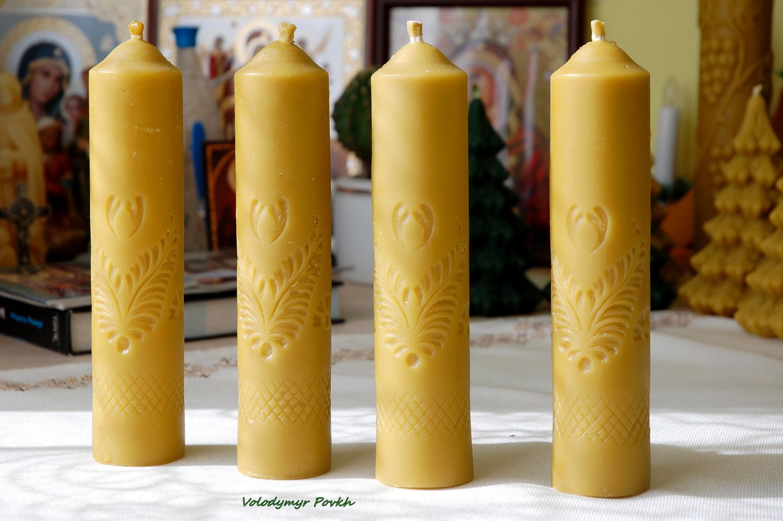 Pillar Candles, Catholic Candles, Beeswax Candles, Decor Candles, Art Candles, Easter Candles Etsy