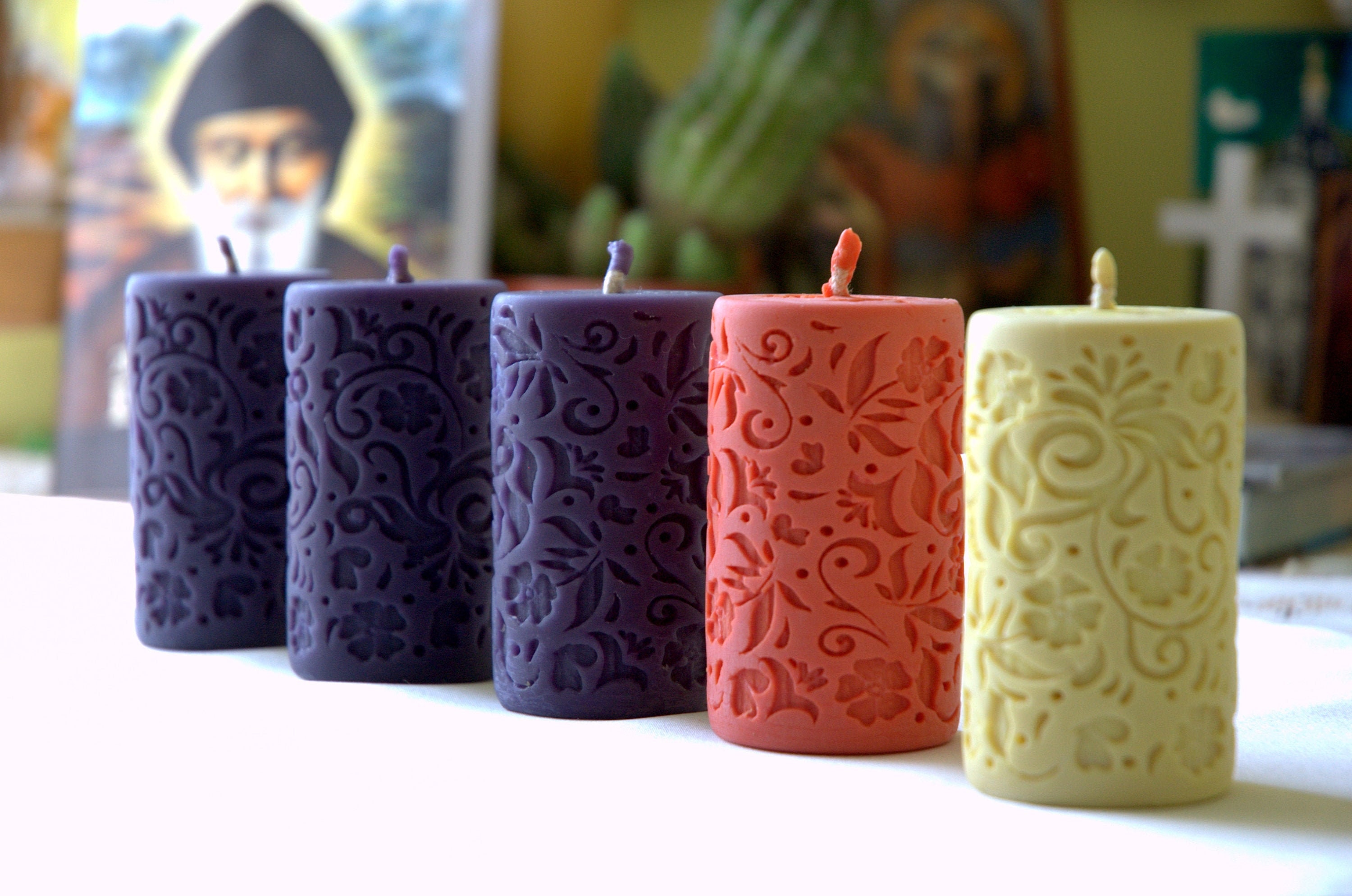 Advent Candle Advent Candles Catholic Candles Christmas Etsy