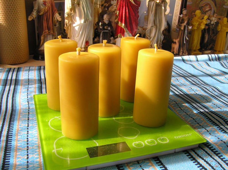Beeswax Pillar Candles Pillar Candles Candles Pillars Long Etsy