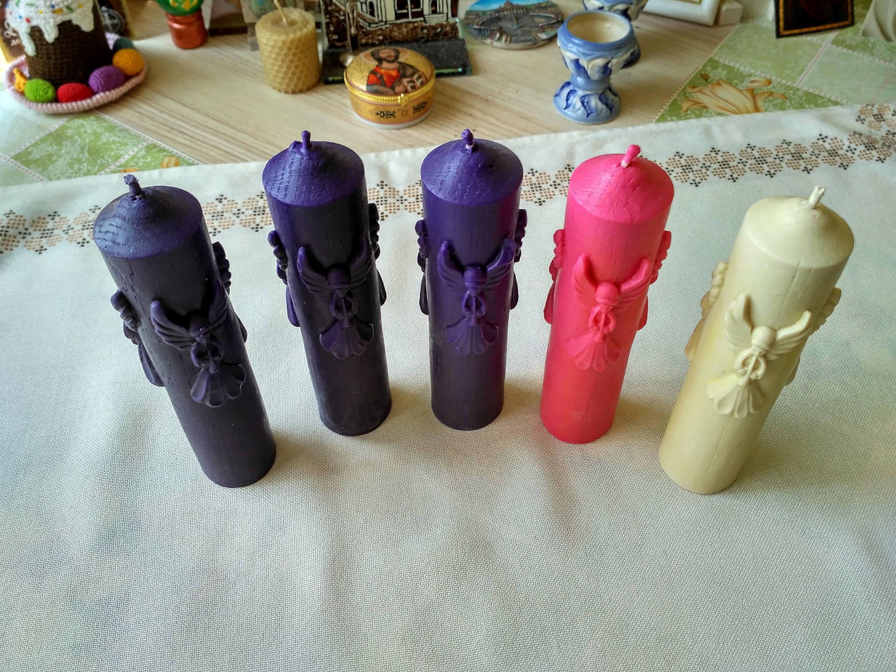ADVENT CANDLES Beeswax Advent Candles Christmas Candles Etsy UK