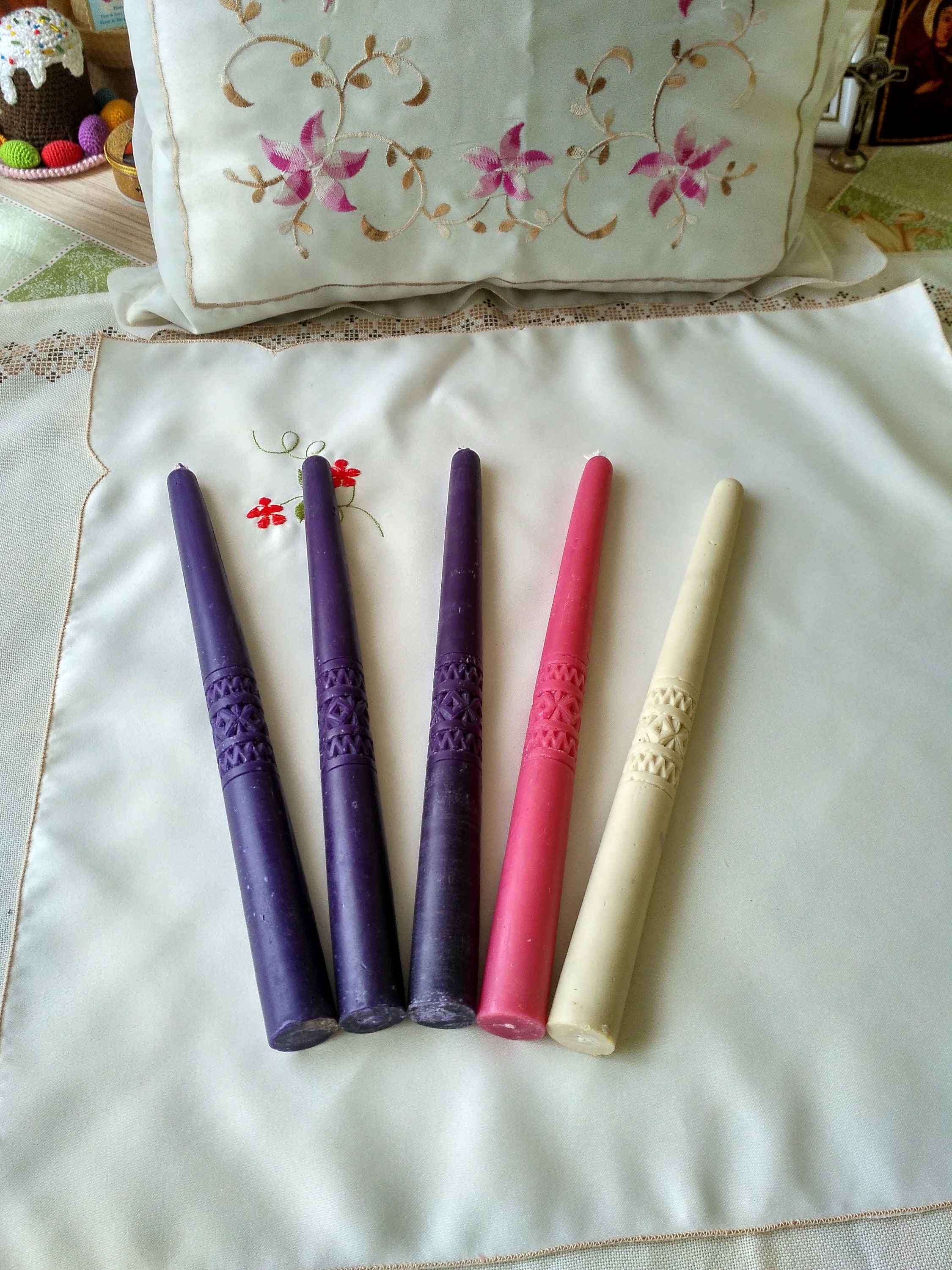 Advent Candles , Advent Taper Candles , Taper Candles , Beeswax Candles