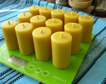 votive candles, beeswax candles, beeswax votives, Candlemas candles, prayer candles, catholic candles, pure beeswax candles